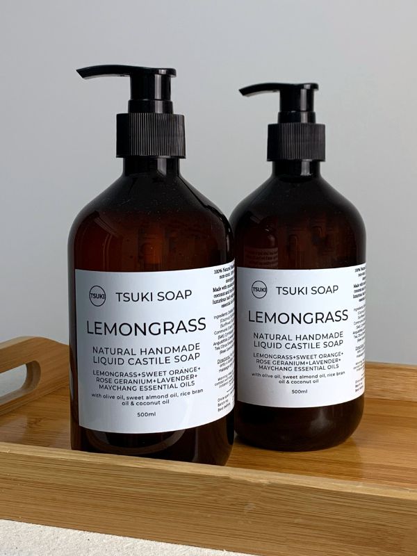 lemongrass liquid castile soap two tray